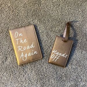 Passport case and luggage tag set
